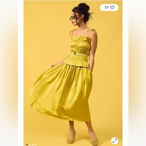 Anthropologie Yellow Dress